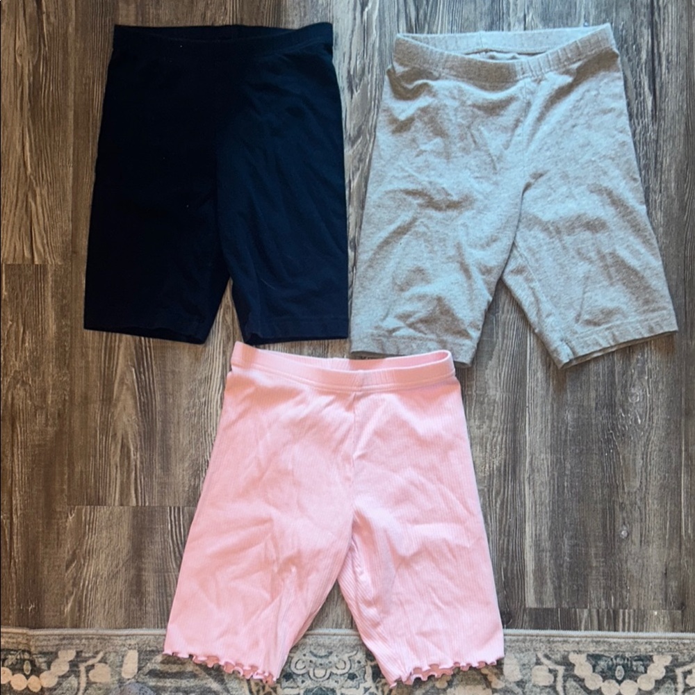 Set of Three Old Navy Biker Shorts - Black, Gray, Pink Size L 10-12